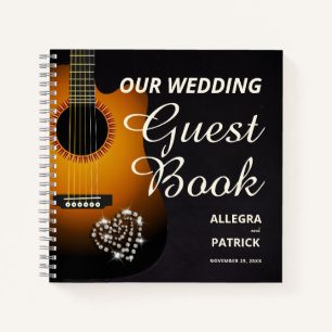Carnet Amusant Acoustic Guitar Diamonds Photo Mariage inv