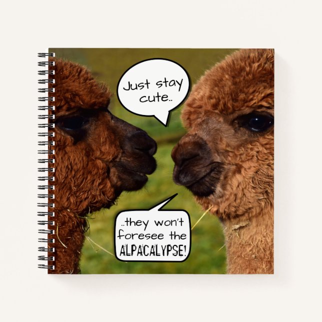Carnet Amusant Alpaca Alpacalypse schéma (Devant)