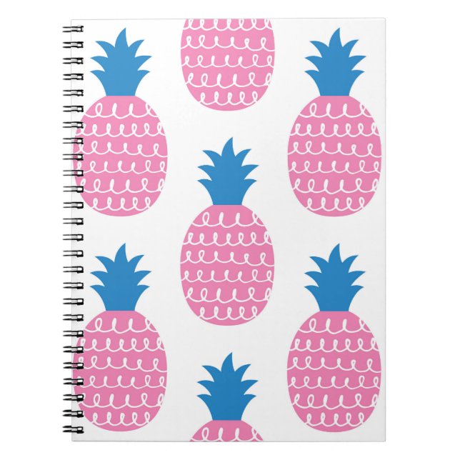Carnet Amusant ananas, Design Vintage sans couture. (Devant)