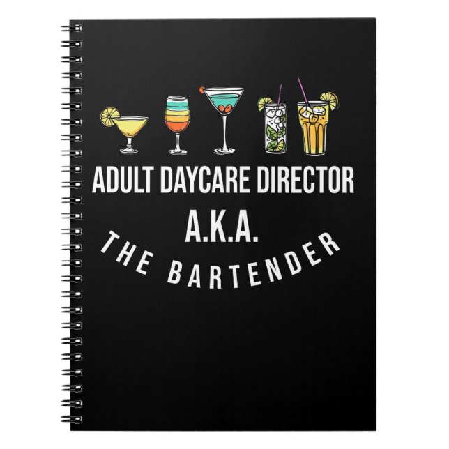 Carnet Amusant Bartender Alcool Mixer Barkeeper plaisante (Devant)