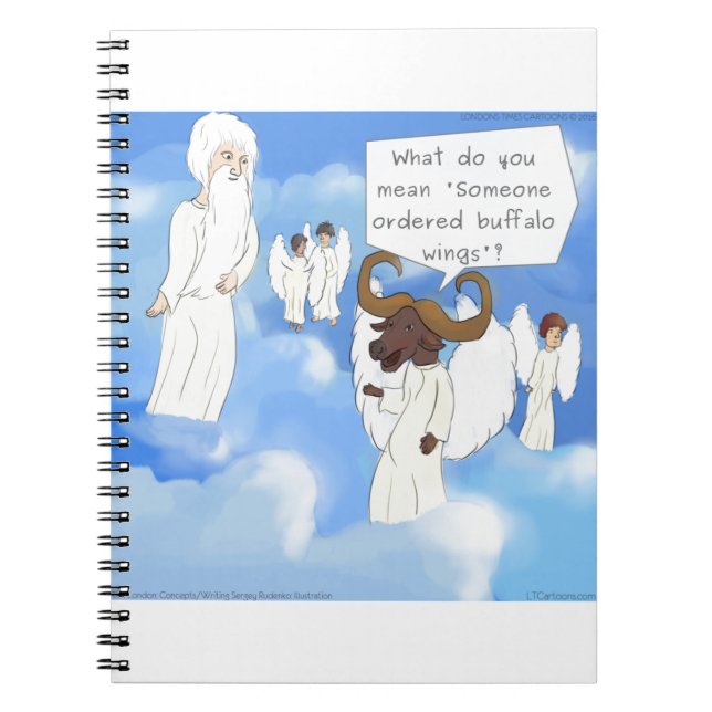Carnet Amusant Buffalo ailes dans le don du ciel (Devant)