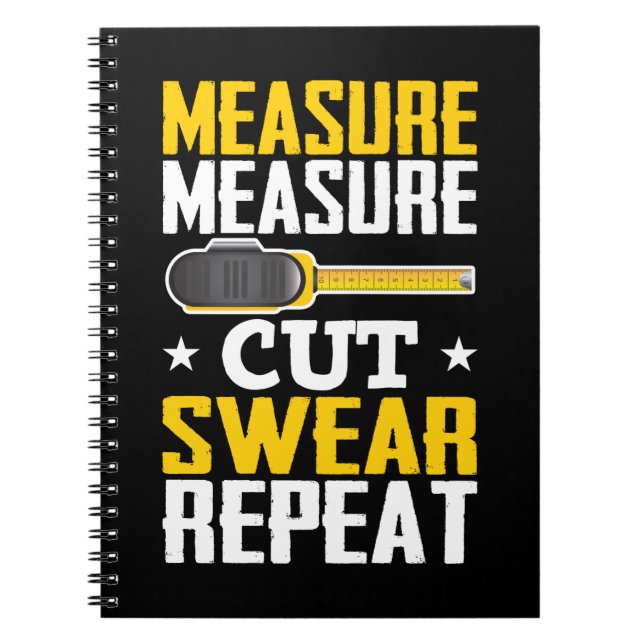 Carnet Amusant charpentier de bois de travail plaisanteri (Devant)