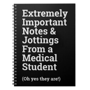 Carnet Amusant Étudiant Médicale important