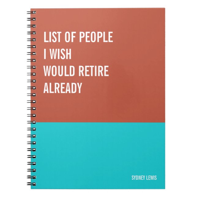 Carnet amusant, Journal de la tablette d'écriture  (Devant)