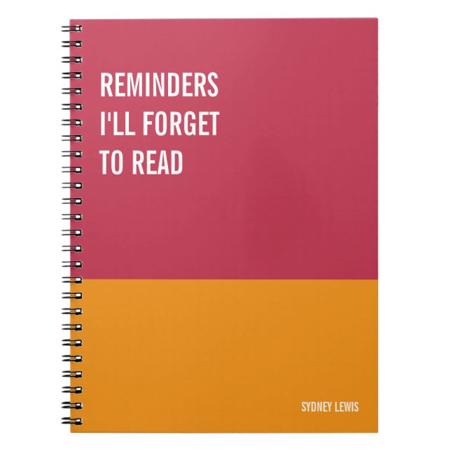 Carnet amusant, Journal de la tablette d'écriture  (Devant)