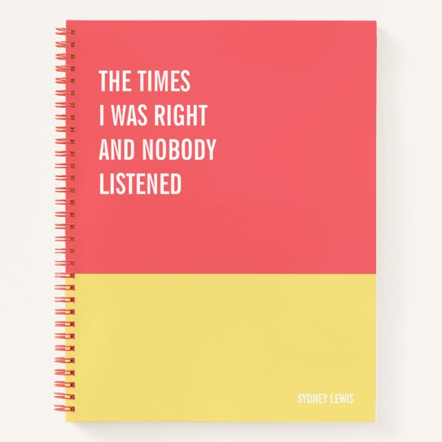 Carnet amusant, Journal de la tablette d'écriture  (Devant)