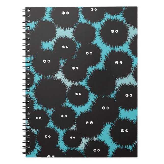 Carnet Amusant monstres noirs moelleux (Devant)
