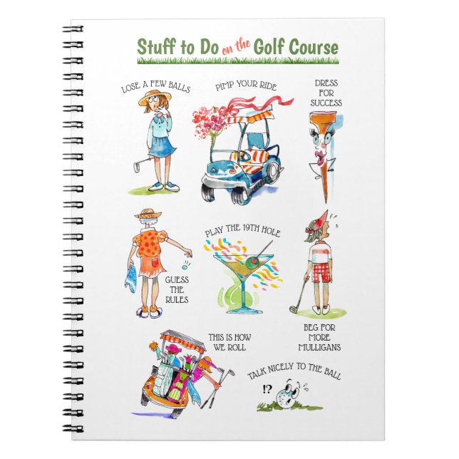 Carnet Amusant "Stuff to Do on the Golf Course" (Devant)