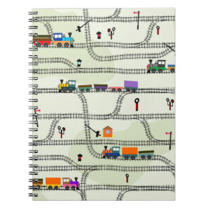 Carnet Amusants enfants chemin de fer motif sans couture