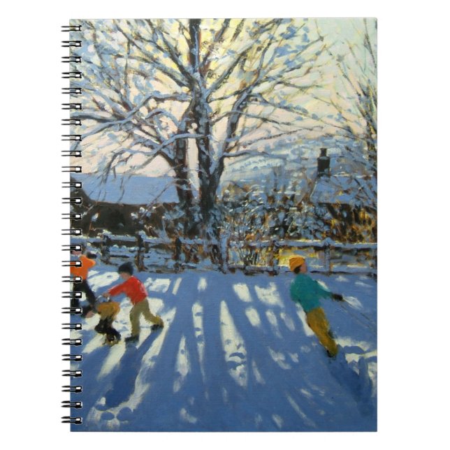 Carnet Amusement dans la neige Tideswell Derbyshire (Devant)