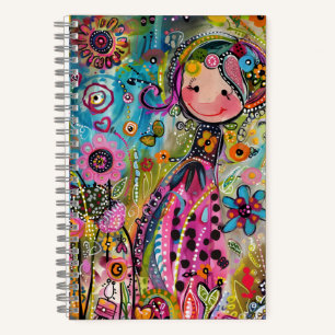 Carnet *~* AN1 Fantaisie Florale Fantaisiste FILLE Heure