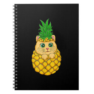 Carnet Ananas au chat Amoureux des chats mignon Cadea