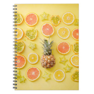 Carnet Ananas entouré d'agrumes
