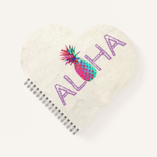 Carnet Ananas Hawaïen Adorable Aloha (Devant)