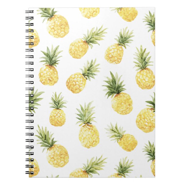 Carnet Ananas Jaunes Tropicaux (Devant)