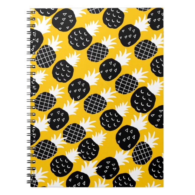 Carnet Ananas noir (Devant)