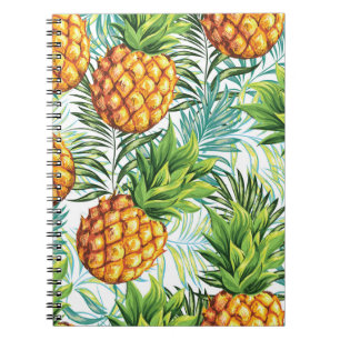 Carnet Ananas vintage : Motif Floral sans joint.