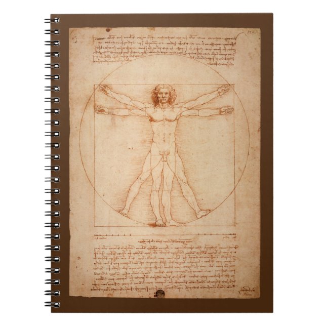 Carnet Anatomie de Léonard da Vinci d'homme de Vitruvian (Devant)