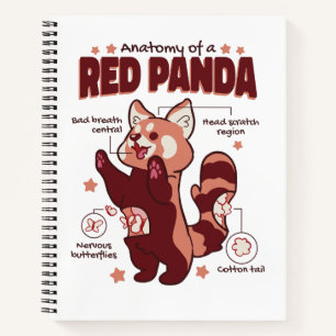 Carnet Anatomie d'un Amoureux des animaux de Panda rouge