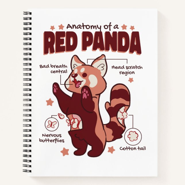 Carnet Anatomie d'un Amoureux des animaux de Panda rouge (Devant)