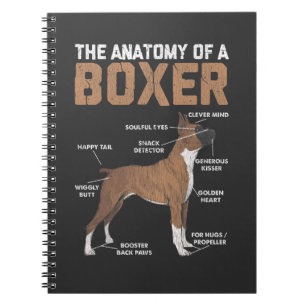 Carnet Anatomie d'un animal de compagnie de chien de boxe