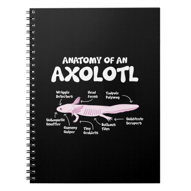 Carnet anatomie d'un axolotl axolotls biologie science (Devant)