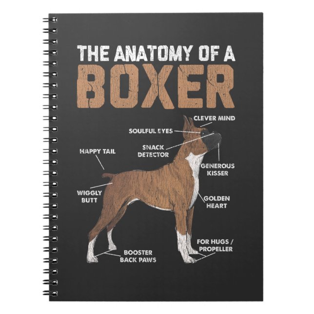 Carnet Anatomie d'un chien de boxe animal animal animal a (Devant)