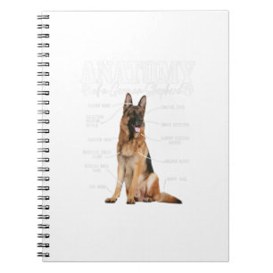 Carnet Anatomy Of A German Shepherd Funny Cute Dog Mom Da