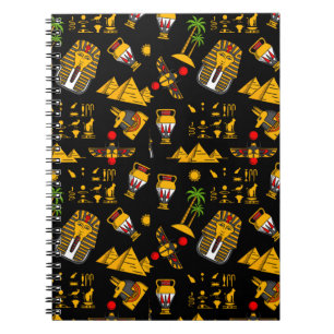 Carnet Ancien Motif égyptien Hiéroglyphique Arrière - pla
