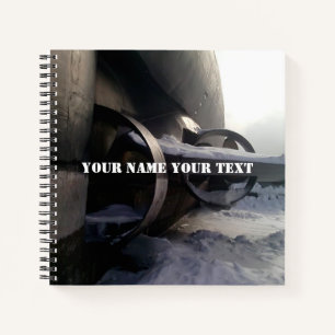 Carnet Ancien sous-marin rouillé