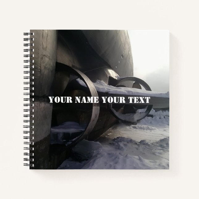 Carnet Ancien sous-marin rouillé (Devant)