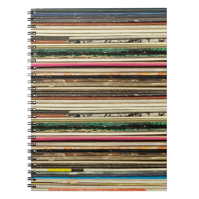 Carnet Ancienne boîte de disques empilée en oreiller, vi (Devant)