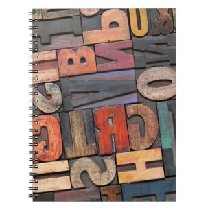 Carnet ancienne lettrerpresse blocs ing avec encre couleu