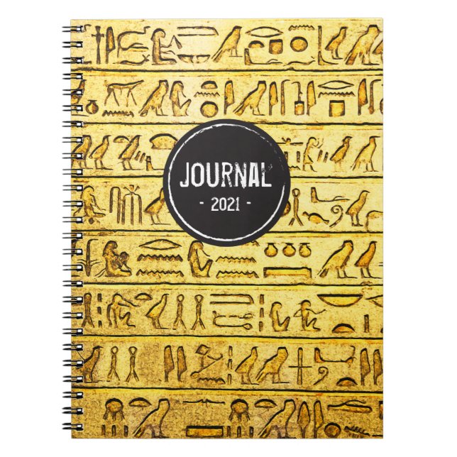 Carnet Ancient Egyptian Hieroglyphs - Yellow Notebook (Devant)