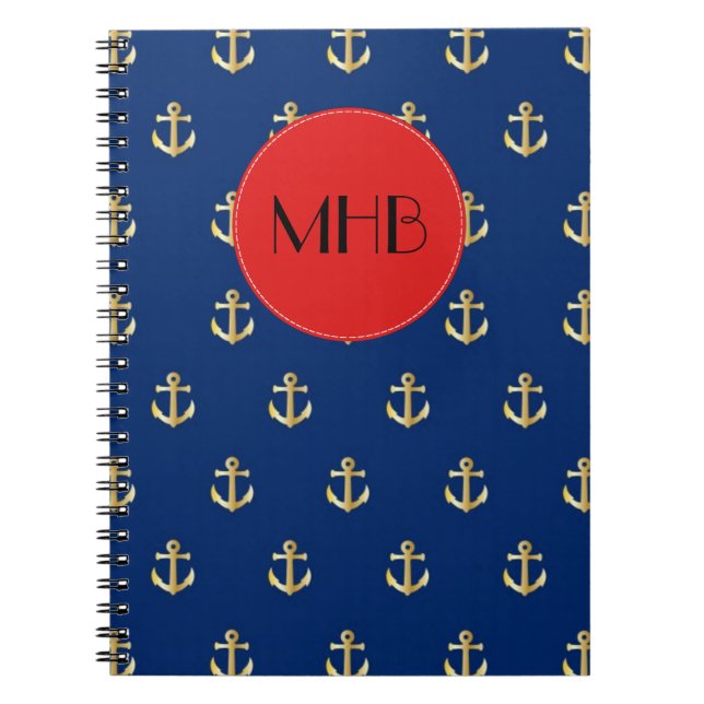 Carnet Ancre de bateau, Ancre de navire, Ancre de mer, Mo (Devant)