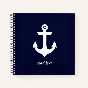 Carnet Ancre de navigation marine blanche