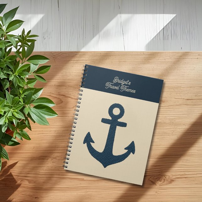 Carnet Ancre maritime avec Monogram Beige Voyage sur la c (Créateur téléchargé)