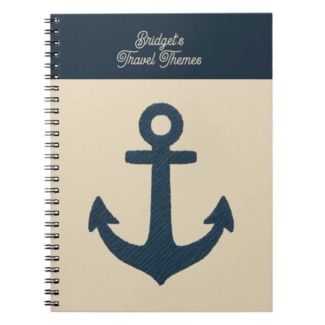 Carnet Ancre maritime avec Monogram Beige Voyage sur la c (Devant)