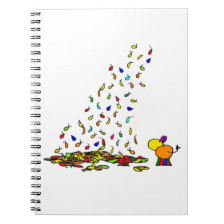 Carnet âne abstrait et feuilles