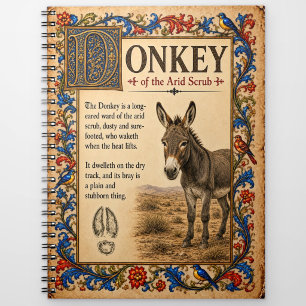 Carnet Âne, Art de Bestiaire Médiéval