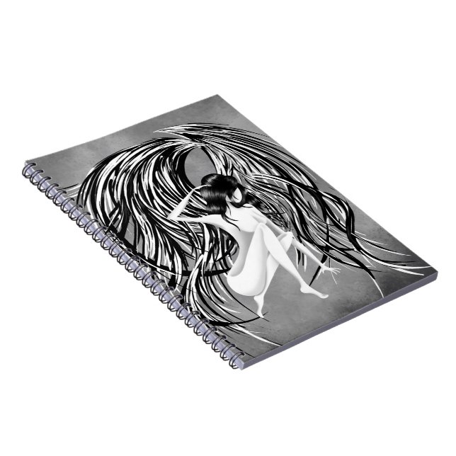 Carnet Ange déchu gris  (Côté Droit)
