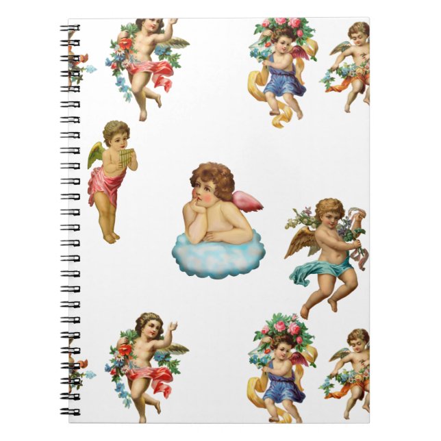 Carnet angel cherub antique (Devant)