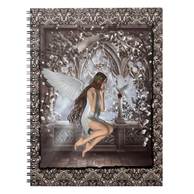 Carnet Angel gothique et sa colombe (Devant)