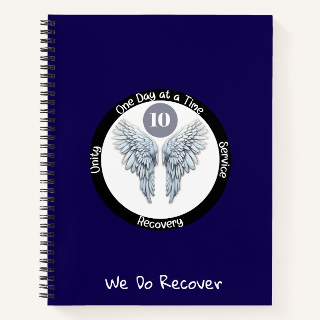 Carnet Angel Wings - Custom 12 Step Recovery (Devant)