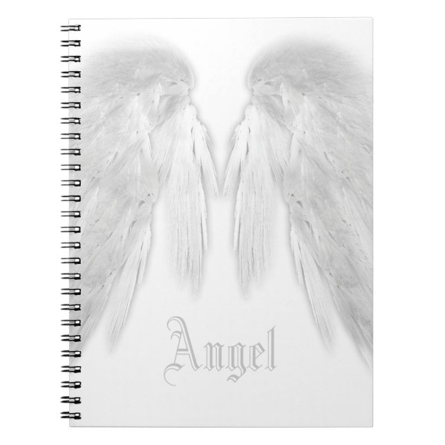 Carnet ANGEL WINGS White Nom personnalisé (Devant)