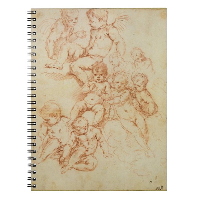 Carnet Anges, début du 17ème siècle (craie rouge sur le (Devant)