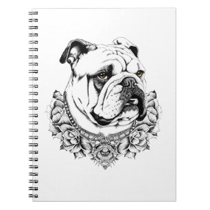 Carnet Anglais Bulldog Animaux de compagnie Nature Illust