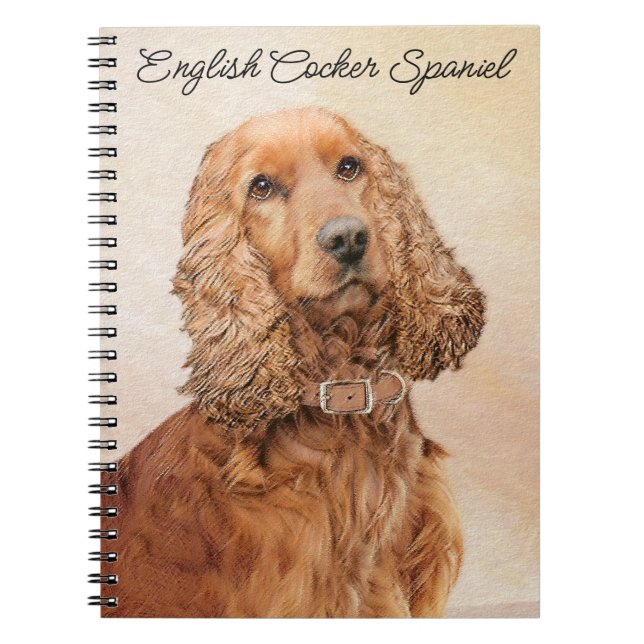 Carnet Anglais Cocker Peinture Espagnole - Art Chien orig (Devant)