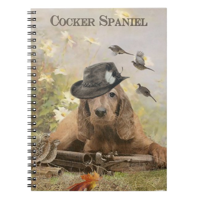 Carnet Anglais Cocker Spaniel (Devant)