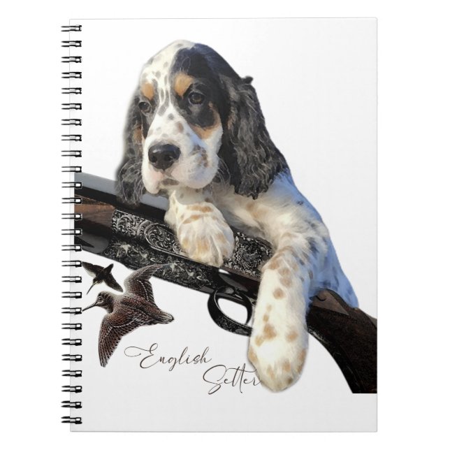 Carnet Anglais Setter, mignon chiot flacon de café Fourre (Devant)